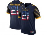 2016 US Flag Fashion 2016 Men's Oregon Ducks Spring Game Mighty Oregon #21 Webfoot 100th Rose Bowl Game Elite Jersey - Navy
