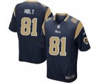 Los Angeles Rams #81 Torry Holt Game Navy Blue Team Color Football Jersey