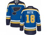 Reebok St. Louis Blues #18 Ty Rattie Authentic Royal Blue Home NHL Jersey