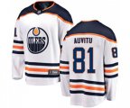 Edmonton Oilers #81 Yohann Auvitu Fanatics Branded White Away Breakaway NHL Jersey