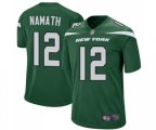 New York Jets #12 Joe Namath Game Green Team Color Football Jersey