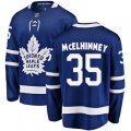 Toronto Maple Leafs #35 Curtis McElhinney Fanatics Branded Royal Blue Home Breakaway NHL Jersey