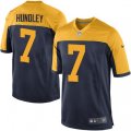 Green Bay Packers #7 Brett Hundley Game Navy Blue Alternate NFL Jersey
