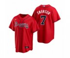 Atlanta Braves Dansby Swanson Nike Red 2020 Replica Alternate Jersey