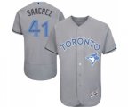 Toronto Blue Jays #41 Aaron Sanchez Authentic Gray 2016 Father's Day Fashion Flex Base Baseball Jersey