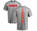 Kansas City Chiefs #11 Demarcus Robinson Ash Backer T-Shirt