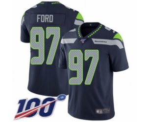 Seattle Seahawks #97 Poona Ford Navy Blue Team Color Vapor Untouchable Limited Player 100th Season Football Jersey