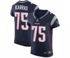New England Patriots #75 Ted Karras Navy Blue Team Color Vapor Untouchable Elite Player Football Jersey
