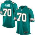 Miami Dolphins #70 Ja'Wuan James Game Aqua Green Alternate NFL Jersey