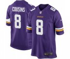Minnesota Vikings #8 Kirk Cousins Game Purple Team Color Football Jersey
