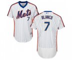New York Mets #7 Gregor Blanco White Alternate Flex Base Authentic Collection Baseball Jersey