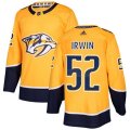 Nashville Predators #52 Matt Irwin Premier Gold Home NHL Jersey