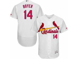 St. Louis Cardinals #14 Ken Boyer White Flexbase Authentic Collection MLB Jersey