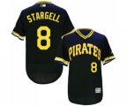 Pittsburgh Pirates #8 Willie Stargell Black Flexbase Authentic Collection Cooperstown Baseball Jersey