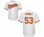 Baltimore Orioles #53 Dan Straily Replica White Home Cool Base Baseball Jersey
