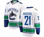 Vancouver Canucks #21 Antoine Roussel Fanatics Branded White Away Breakaway NHL Jersey