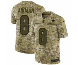 Dallas Cowboys #8 Troy Aikman Limited Camo 2018 Salute to Service NFL Jersey