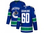 Vancouver Canucks #60 Markus Granlund Blue Home Authentic Stitched NHL Jersey