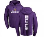 Minnesota Vikings #65 Pat Elflein Purple Backer Pullover Hoodie