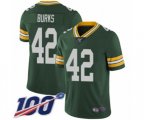 Green Bay Packers #42 Oren Burks Green Team Color Vapor Untouchable Limited Player 100th Season Football Jersey