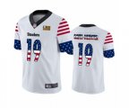 Pittsburgh Steelers #19 JuJu Smith-Schuster White Independence Day Limited Player Football Jersey