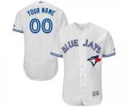 Toronto Blue Jays Customized White Home Flex Base Authentic Collection Baseball Jersey