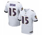 Baltimore Ravens #15 Marquise Brown Elite White Football Jersey