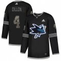 San Jose Sharks #4 Brenden Dillon Black Authentic Classic Stitched NHL Jersey