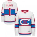 Montreal Canadiens #1 Jacques Plante Premier White 2016 Winter Classic NHL Jersey