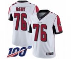 Atlanta Falcons #76 Kaleb McGary White Vapor Untouchable Limited Player 100th Season Football Jersey
