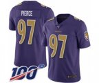 Baltimore Ravens #97 Michael Pierce Limited Purple Rush Vapor Untouchable 100th Season Football Jersey