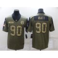Pittsburgh Steelers #90 T. J. Watt Camo 2021 Salute To Service Limited Player Jersey