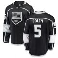 Los Angeles Kings #5 Christian Folin Authentic Black Home Fanatics Branded Breakaway NHL Jersey