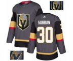 Vegas Golden Knights #30 Malcolm Subban Authentic Gray Fashion Gold NHL Jersey