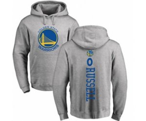 Golden State Warriors #0 D\'Angelo Russell Ash Backer Pullover Hoodie