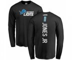 Detroit Lions #11 Marvin Jones Jr Black Backer Long Sleeve T-Shirt