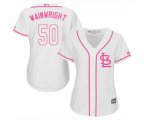 Women's St. Louis Cardinals #50 Adam Wainwright Replica White Fashion Cool Base Baseball Jersey