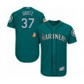 Seattle Mariners #37 Zac Grotz Teal Green Alternate Flex Base Authentic Collection Baseball Player Jersey