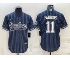 Dallas Cowboys #11 Micah Parsons Navy With Patch Cool Base Stitched Baseball Jersey