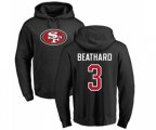 San Francisco 49ers #3 C. J. Beathard Black Name & Number Logo Pullover Hoodie