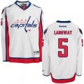 Washington Capitals #5 Rod Langway Authentic White Away NHL Jersey