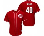 Cincinnati Reds #40 Alex Wood Replica Red Alternate Cool Base Baseball Jersey