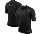 Kansas City Chiefs #87 Travis Kelce 2020 Salute To Service Limited Jersey Black