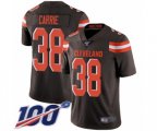 Cleveland Browns #38 T. J. Carrie Brown Team Color Vapor Untouchable Limited Player 100th Season Football Jersey