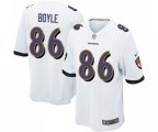Baltimore Ravens #86 Nick Boyle Game White Football Jersey
