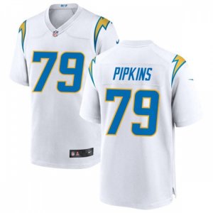 Los Angeles Chargers #79 Trey Pipkins III Nike White Vapor Limited Jersey