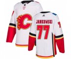 Calgary Flames #77 Mark Jankowski Authentic White Away Hockey Jersey