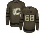 Adidas Calgary Flames #68 Jaromir Jagr Green Salute to Service Stitched NHL Jersey