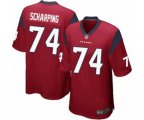 Houston Texans #74 Max Scharping Game Red Alternate Football Jersey