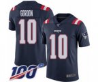 New England Patriots #10 Josh Gordon Limited Navy Blue Rush Vapor Untouchable 100th Season Football Jersey